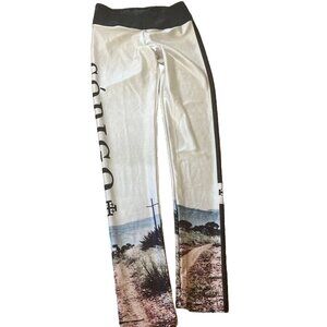 Goldsheep Codigo Leggings White Desert Scne&amp; Cross 28” Inseam Size XXS